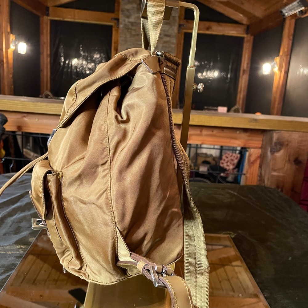 Prada Bronze Nylon Backpack With Authenticity Card - image 4